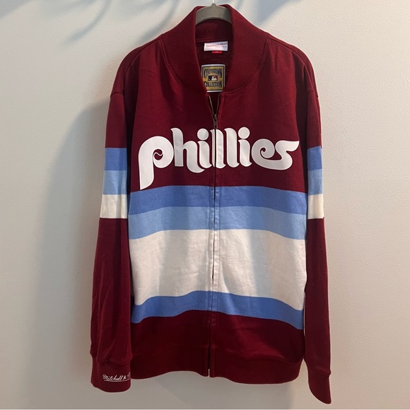 Mitchell & Ness Other - Mitchell & Ness Nostalgia Co Philadelphia Phillies Zipper Front Sweater Size L